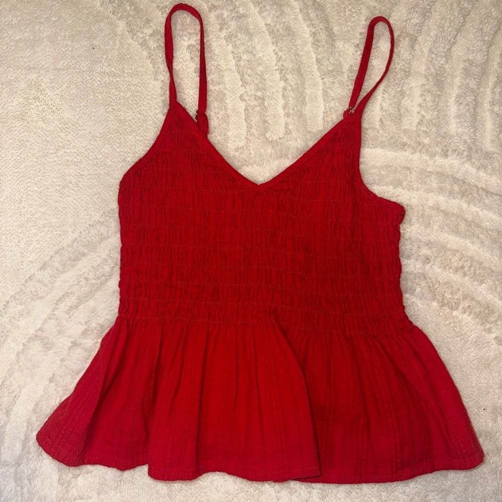Red tank top